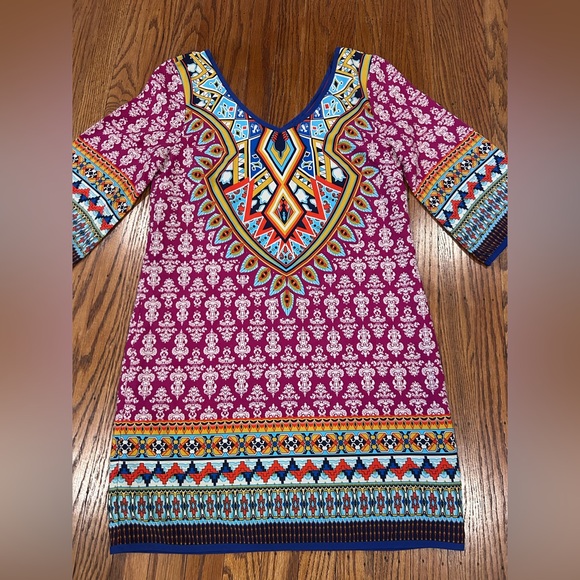 Pink Owl Multicolor Patterned Dress - Picture 6 of 7